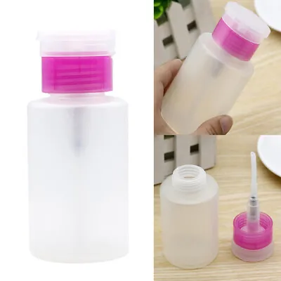 £3.20 • Buy Nail Polish Cleaner Tool Liquid Alcohol Press Dispenser Makeup Liquid Bottle J