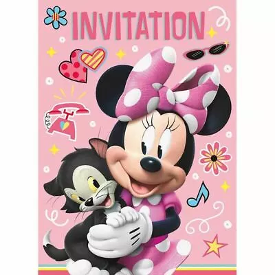 Iconic Minnie Mouse 8 Ct Birthday Party Invitations • $3.99