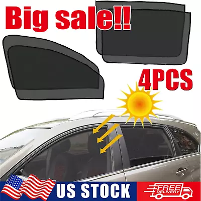 4X Magnetic Car Side Front Rear Window Sun Shade Cover Mesh Shield UV Protection • $7.85