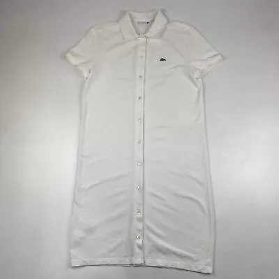 Women’s White Lacoste Polo Dress  Size 36 / UK8 • £31.95