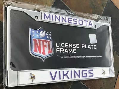 1 Minnesota Vikings Chrome Metal Vehicle License Plate Frame • $17.99