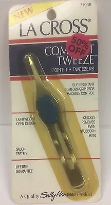 La Cross By Sally Hansen COMFORT TWEEZE Point Tip Tweezers / NEW . OLD PACKAGE • $16.96