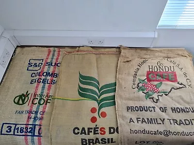 10 X Used Large Empty Hessian Burlap Jute Coffee Sacks/bags Crafts Mixed Bundle • £18.99