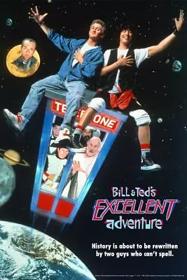 Bill And Teds Excellent Adventure Key Art Be Excellent 80s Movie Poster 24x36 • $13.98