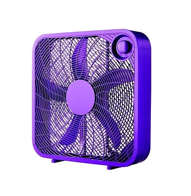 Cool Colors 20  Box Fan Durable Metal Frame Purple • $21.99