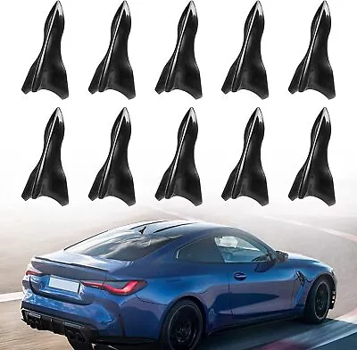 10xGlossy Black Shark Fin Diffuser Vortex Generator Car Wing Roof Spoiler Bumper • $8.99