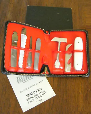 Vintage MULTI Tool Japan POCKET KNIFE Changeable Blade Tool Set Kit W/Case & Box • $34.95
