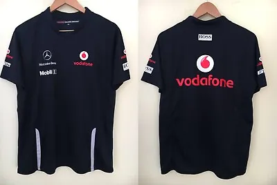 Vodafone McLaren Mercedes F1 Formula One Racing Team Waffle Black Jersey. Size M • $42