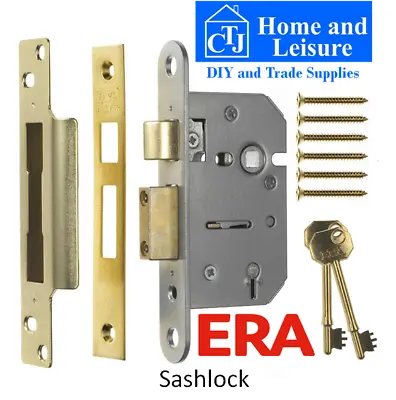 Era Viscount 5 Lever Mortice Door Lock Brass / Satin 2.5  / 3.0   • £16.99