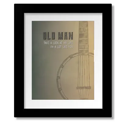 $149 • Buy Old Man - Neil Young Song Lyric Art Music Inspired Print Poster Illustration