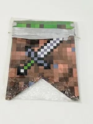 Mojang Minecraft Birthday Banner Party Supplies NOS • $18.95