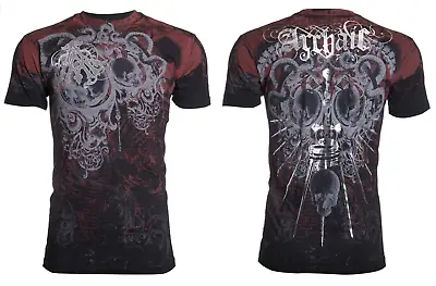 Archaic By Affliction Men's T-Shirt STURZHEIM Cross Black Biker M-3XL • $21.95