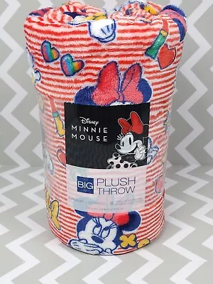 Disney Minnie Mouse Oversized Plush Throw Blanket 60  X 72  By The Big One • $17.79