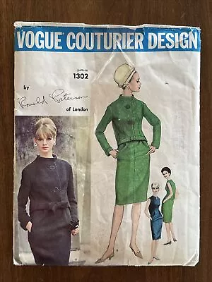 Ronald Paterson Vogue Couture Design 1302 Vintage Pattern Size 10 Cut * • $9.99