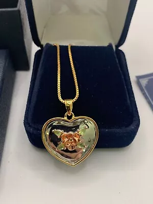 Danbury Mint 'my Daughter Forever' Necklace - Nib - Pretty Rose Heart 18  Chain • $19.99