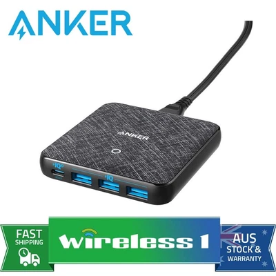 $75 • Buy Anker PowerPort Atom III 65W 4 Port Slim Wall Charger - Black Fabric
