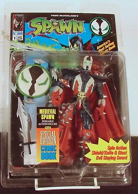 New McFarlane Medieval Spawn Action Figure W/Comic Book Made In 1994 • $12