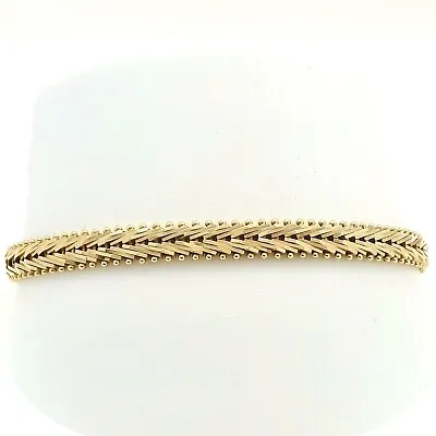 14K Imperial Gold Riccio Link 5mm Chain Bracelet New 11gr • £911.41