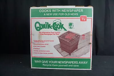 Vtg Qwik-Cook BBQ Burner Grill Stove Square Newspaper Brand New • $59.95