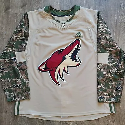 Arizona Coyotes Camo Military Appreciation 2017-18 Adidas Jersey 56 Blank • $120