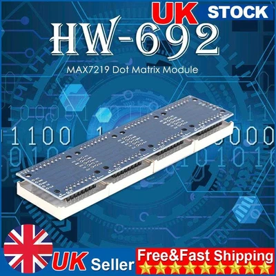 £7.03 • Buy MAX7219 Dot Matrix Module Red LED Display With 5P Line 8x8 Common Cathode Matrix