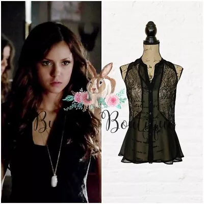 Katherine Pierce Guess Lace Sleeveless Top The Vampire Diaries • £91.60