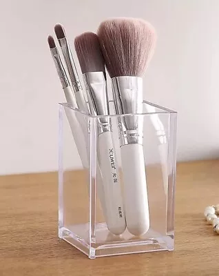 2 Pack Clear Acrylic Pencil Pen Holder Cup Makeup Brush Holder • $14