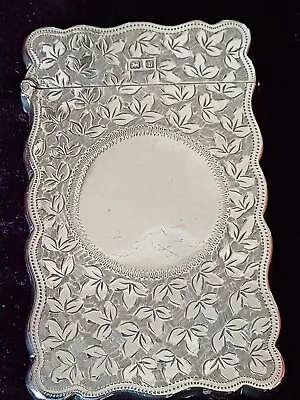 Lovely Edwardian  Antique (1907) Solid Silver Card Case. • $42.95