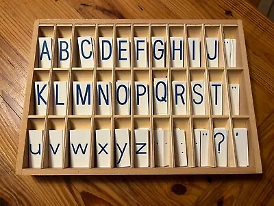 Nienhuis Montessori Printed Alphabet Box International Blue • $80