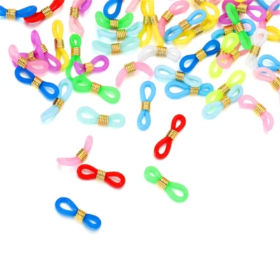 $6.65 • Buy 100X Eyeglass Chain Ends Rubber Loop Strap Holder Sunglasses Cord Rope Connector