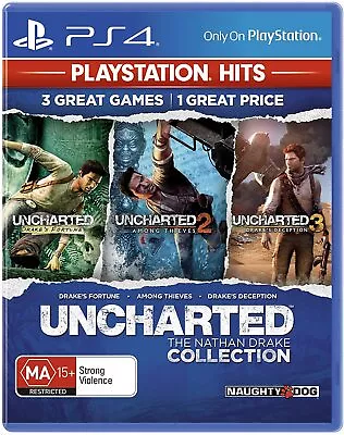 Uncharted The Nathan Drake Collection PS4 Playstation 4 3in1 Action Game Series • $36