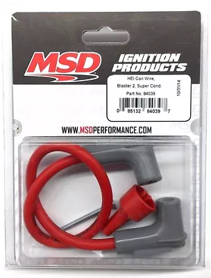 MSD 84039 Blaster 2 Ignition HEI Coil Wire-Super Conductor-8.5mm 90° Boots-Red • $29.99