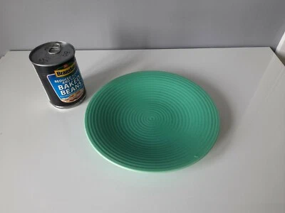 £6 • Buy Soho Pottery Solian Ware Green Ribbed Plate - 23.5 Cm Diameter