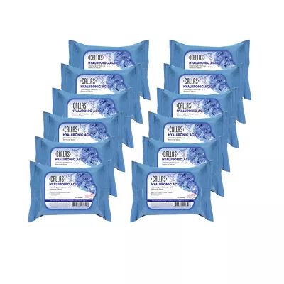 Callas Hyaluronic Acid Cleansing & Make Up Remover Wipes *New* X (12 Pack) [US] • $24