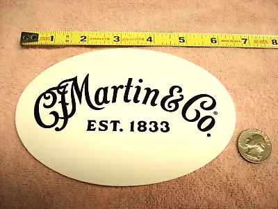 CF MARTIN & Co. 1833 Logo. Oval STICKER. Vinyl Peel & Stick. 6  X 4  B&W. Case 2 • $8.95