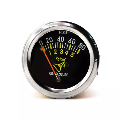 2  52mm Universal Mechanical Auto Car Oil Press Pressure Gauge Meter 0-80 PSI • $11.05