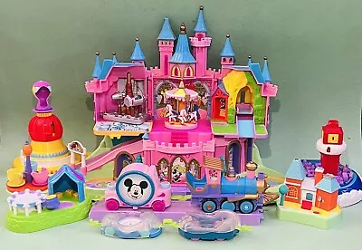 Bluebird Polly Pocket Disney Magic Kingdom Castle And Train Playset Pls Read • $62.99