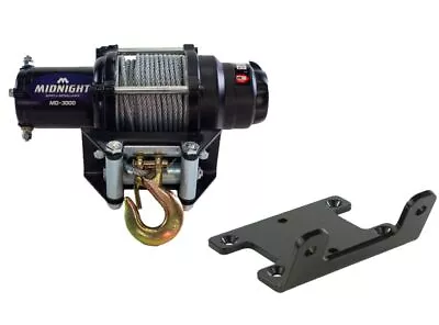 Viper 50 Ft Midnight Winch 3000 Lb Steel W/ Mount For Yamaha Grizzly 450 2007-14 • $179.98