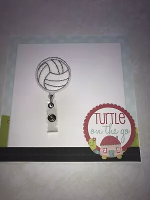 Volleyball Retractable Reel ID Badge Lanyard Clip Nursing Scrubs • $7