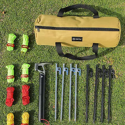 Large Capacity Tent Stake Tool Bag Tent Peg Bag Outdoor Camping • $18.67