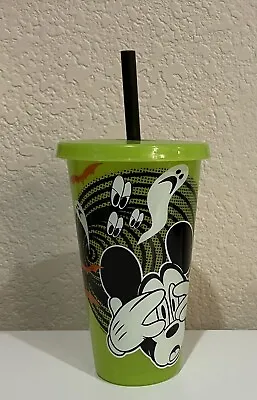 Mickey Mouse Reuseable Tumbler Cup Halloween Glow In The Dark NWOT Spooks Scares • $11.70