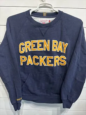 Green Bay Acme Packers NFL Football Raglan Sweatshirt Mens Medium Mitchell Ness • $39.95