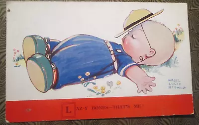 1934 MABEL LUCIE ATTWELL  Lazy  Bones - That's Me  Postcard No 2643 • £2.75