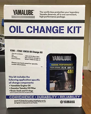 YAMAHA OEM F200-250 3.3L Outboard Oil Change Kit 10W30 4M Filter LUB-MRNLG-KT-10 • $79.80