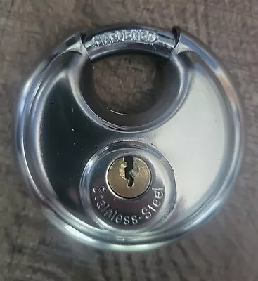 Heavy Duty Stainless Steel Disc Lock With 3 Keys Public Storage Lock New • $7