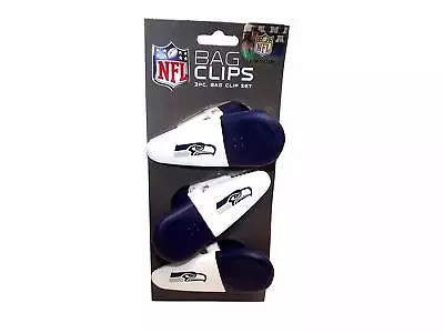 Seattle SeaHawks NFL Magnetic Bag Clips Wall Clips 3 Piece Set NEW • $9.94