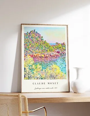 Landscape Near Monte Carlo By Claude Monet Art Print | Cottegecore Print • $220