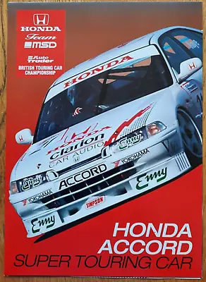 1995 HONDA ACCORD SUPER TOURER BTCC MOTORSPORT Rare Car Sales Brochure From UK • £9