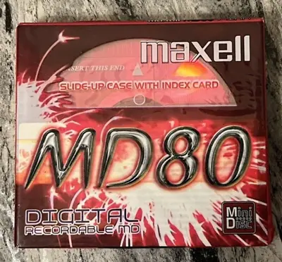 1 X Maxell MD 80 Colour Pink - Blank Recordable MiniDisc - New & Sealed • £3.95