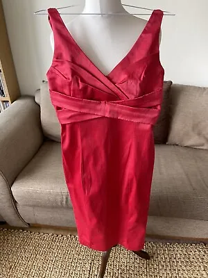 £6.21 • Buy Jane Norman Hot Pink Pencil Dress Size 8 Y2k Bust Detail 